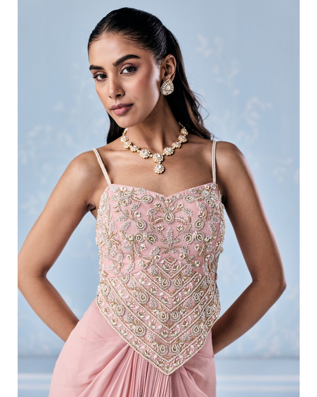 Sofia Choli Cape Skirt Set