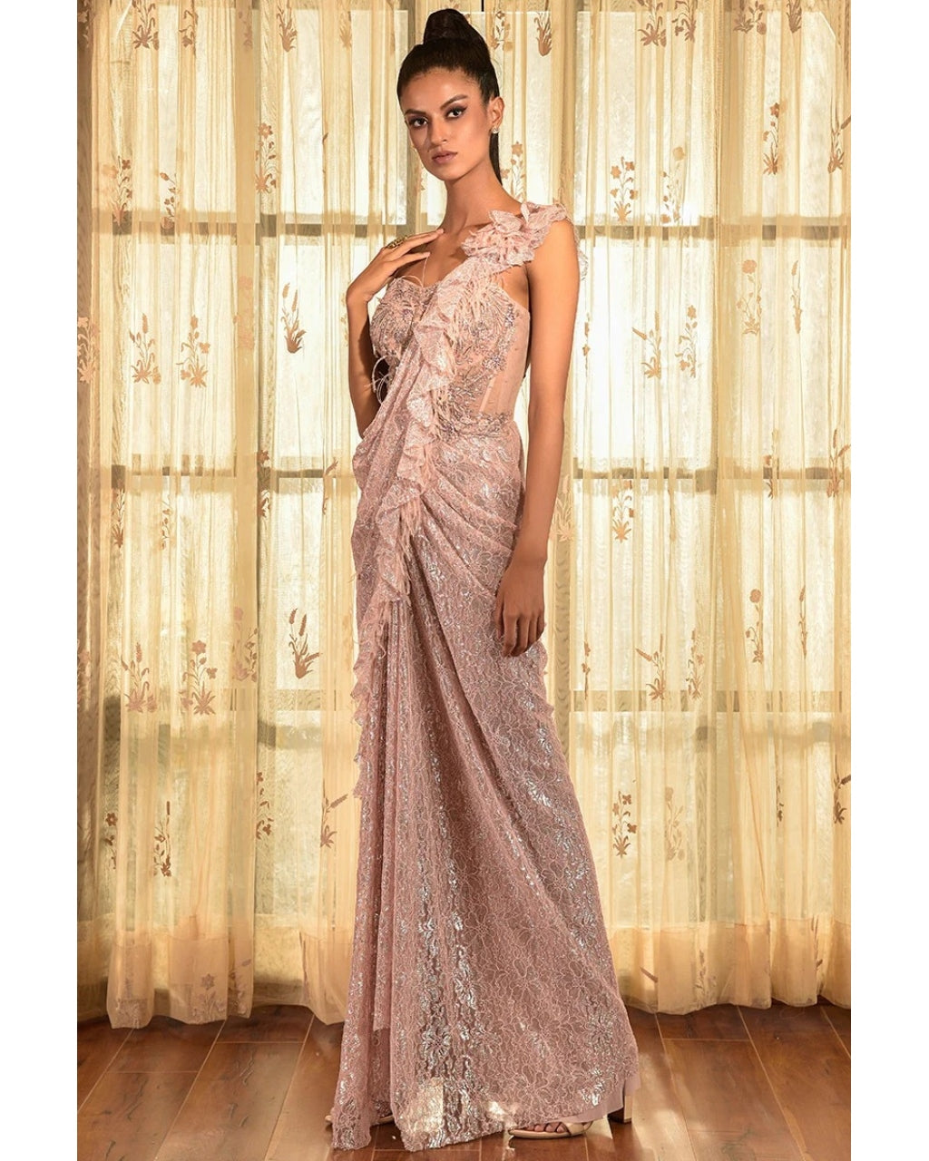 Sweet Lola Chantilly Drape Sari