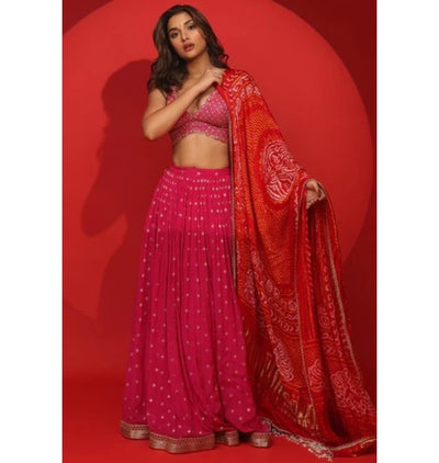 Saie Manjrekar in the Mala Jamewar Lehenga Set