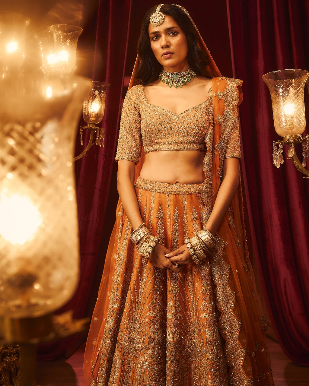 Rust Vivah Lehnga Set