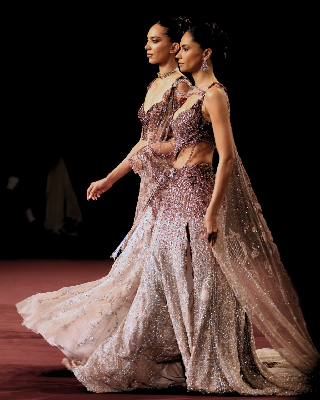 Aaranya Sari Lehenga Set