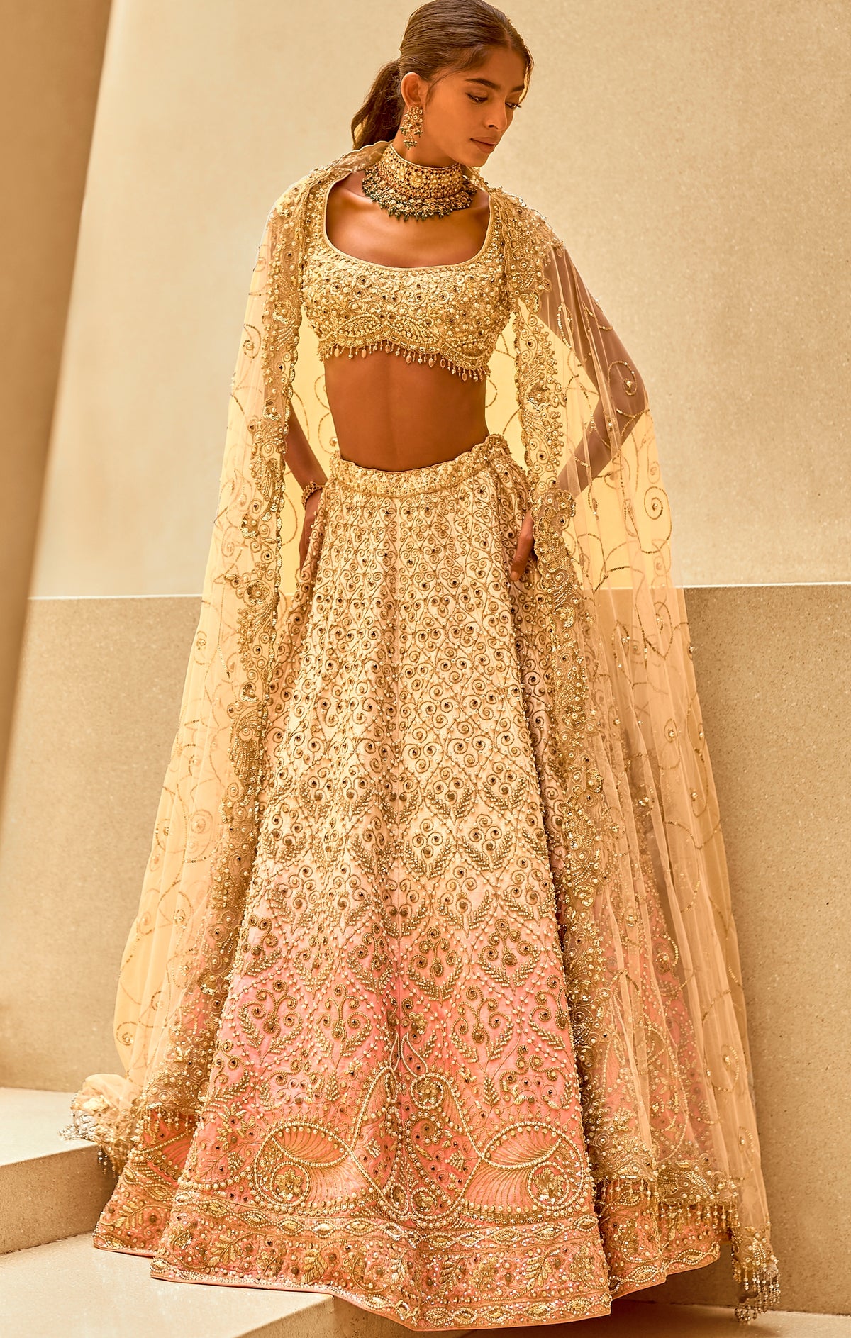 Regal Blush Ombre Lehenga