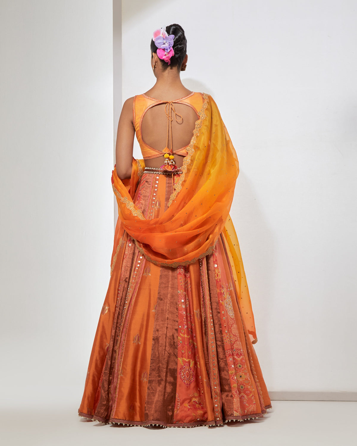 Sunset Orange Lehenga Set