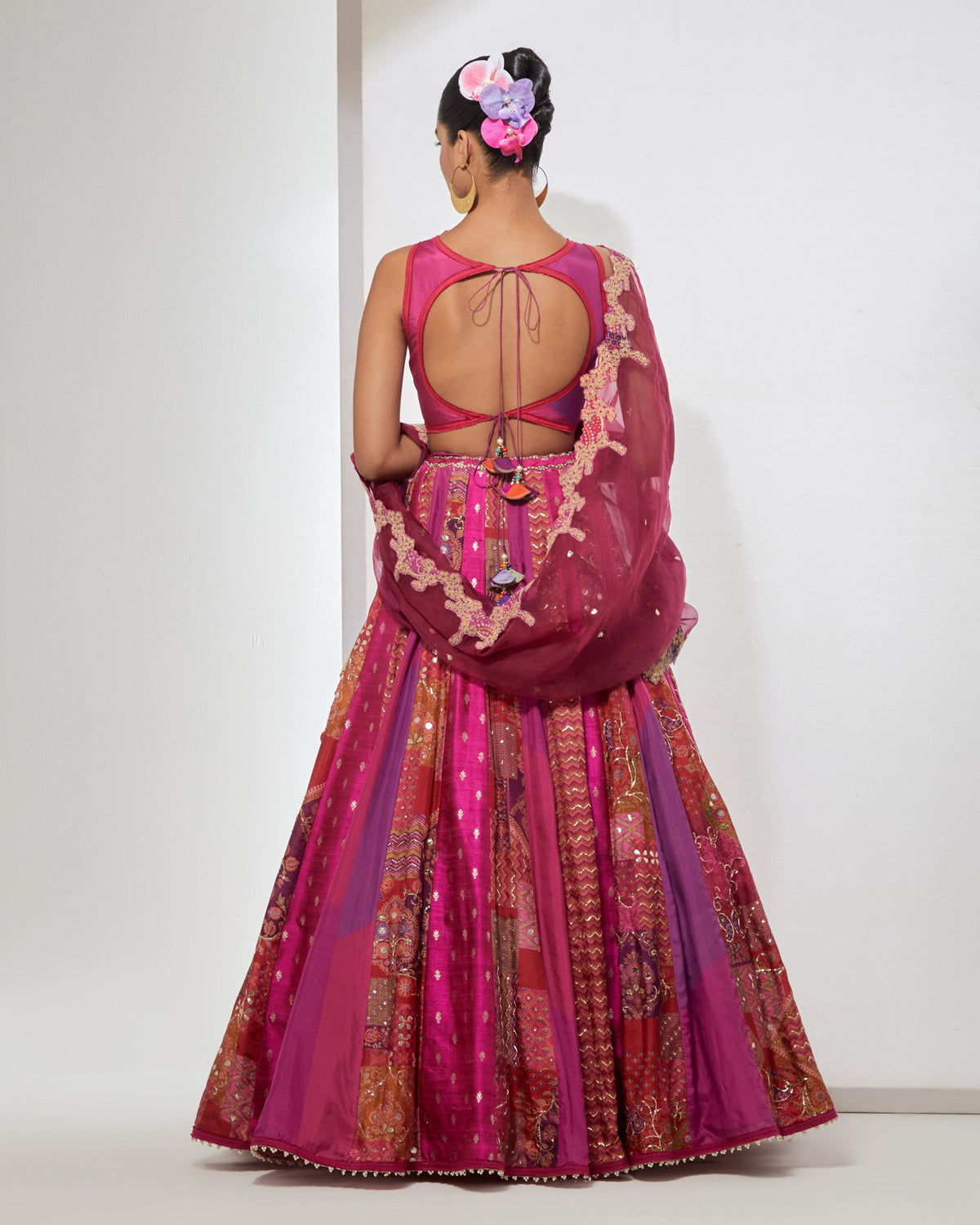 Fuchsia Banarasi Lehenga Set
