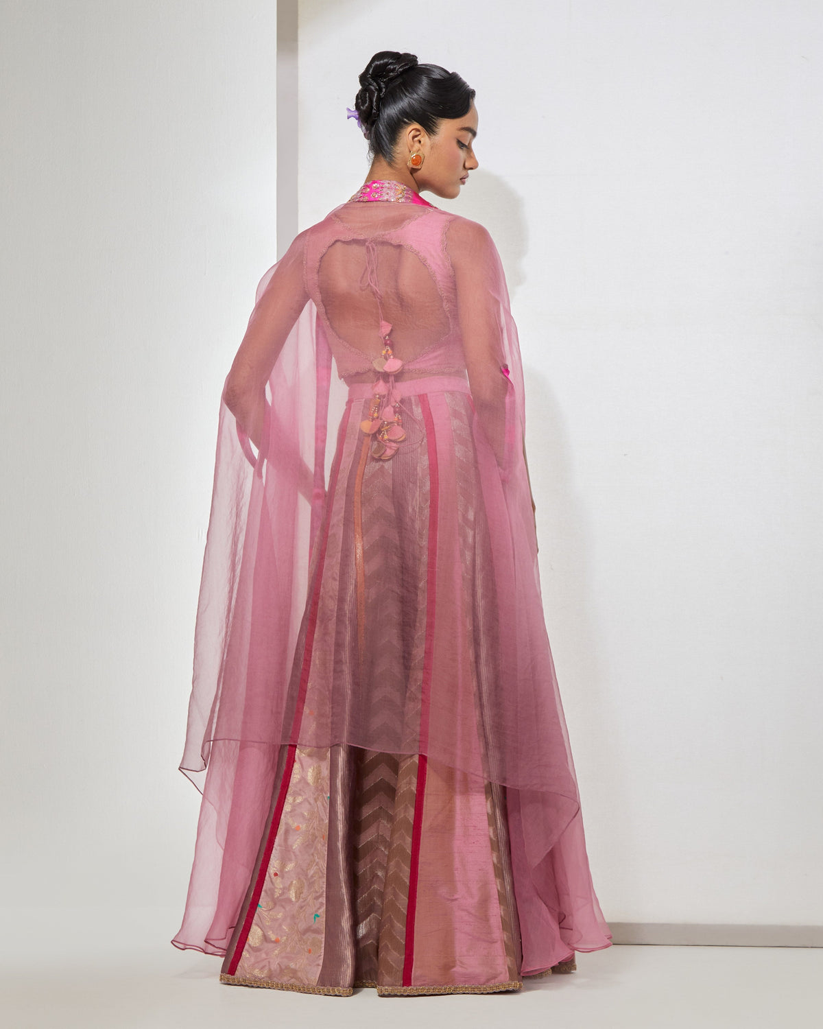 Mauve Blush Pink Embroidered Sharara Set