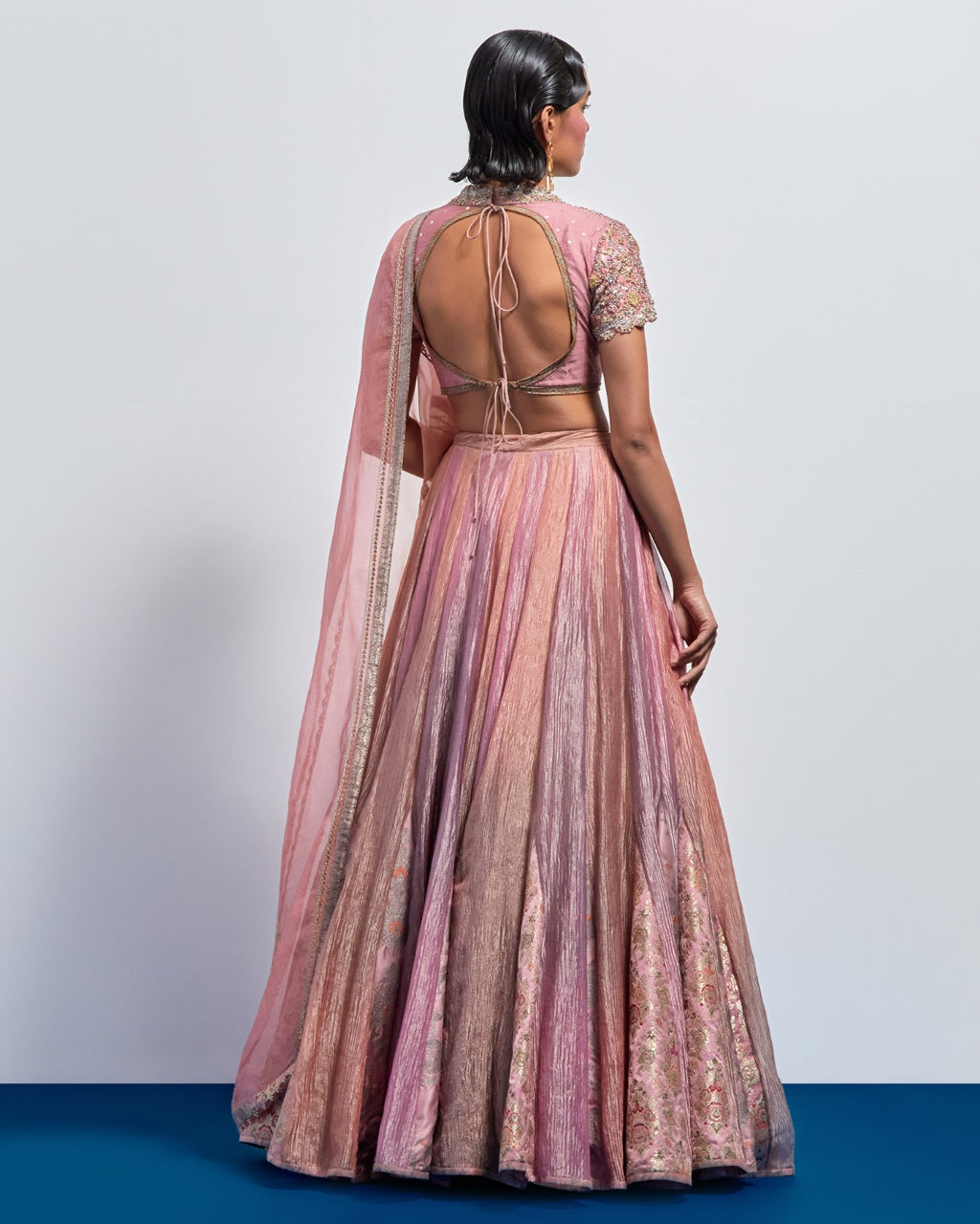 Rose Pink Lehenga Choli Dupatta Set