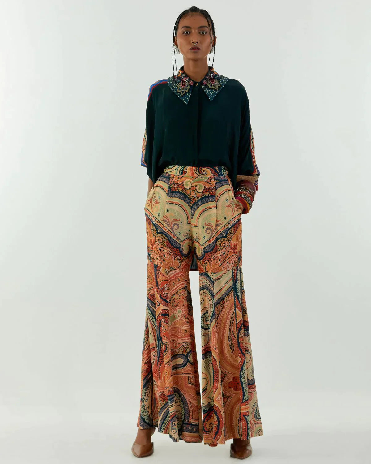 Deep Teal Sharara Pant