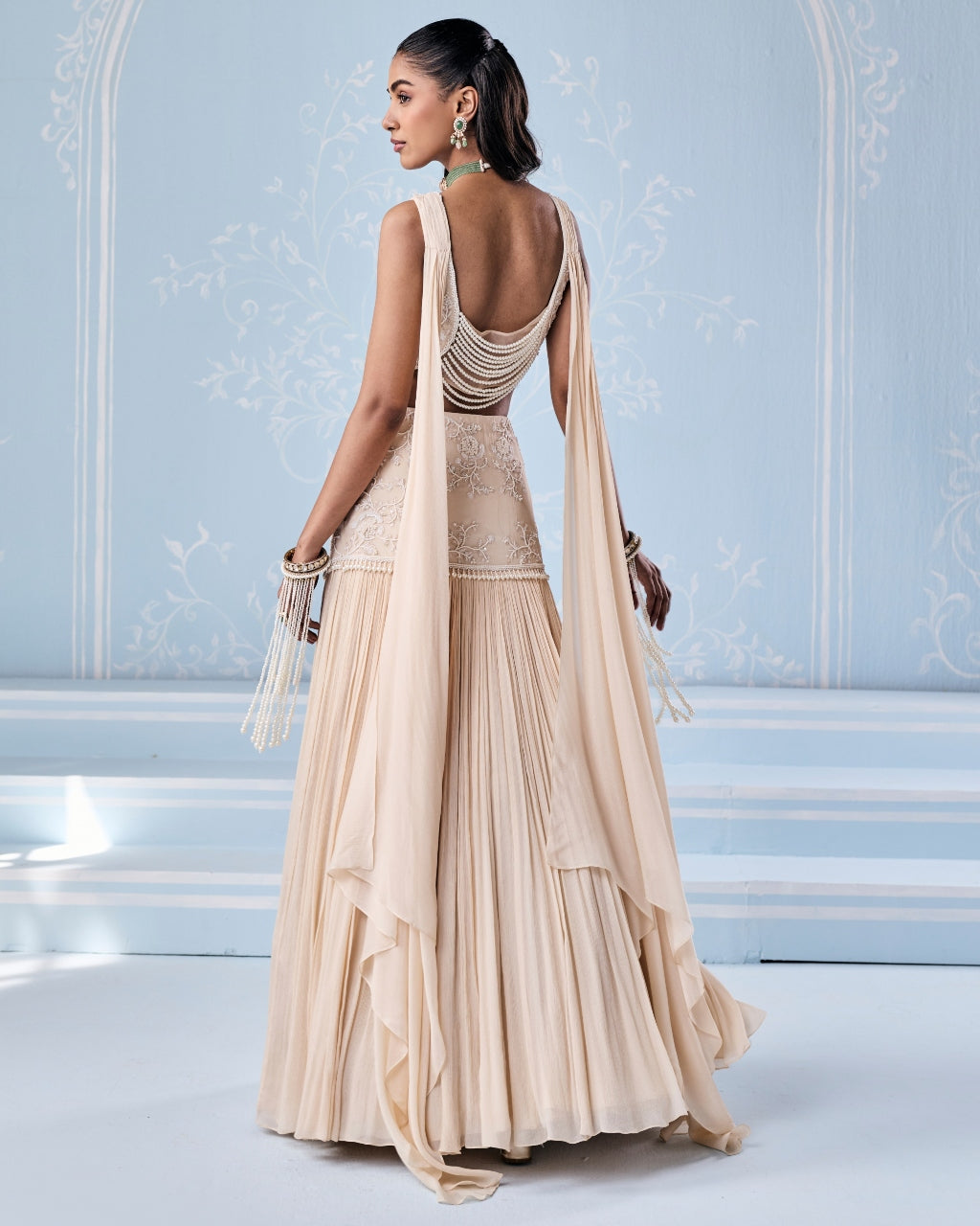 Marine Lehenga Set