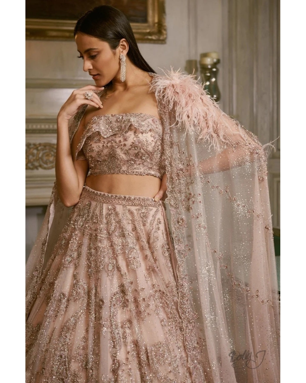 Ilina Shimmer Tulle Lehenga Set