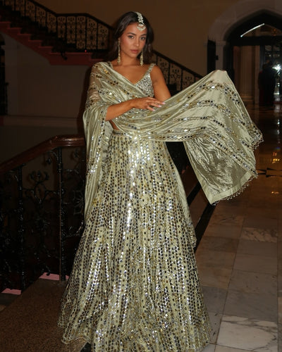 Seafoam Seher Lehenga Set