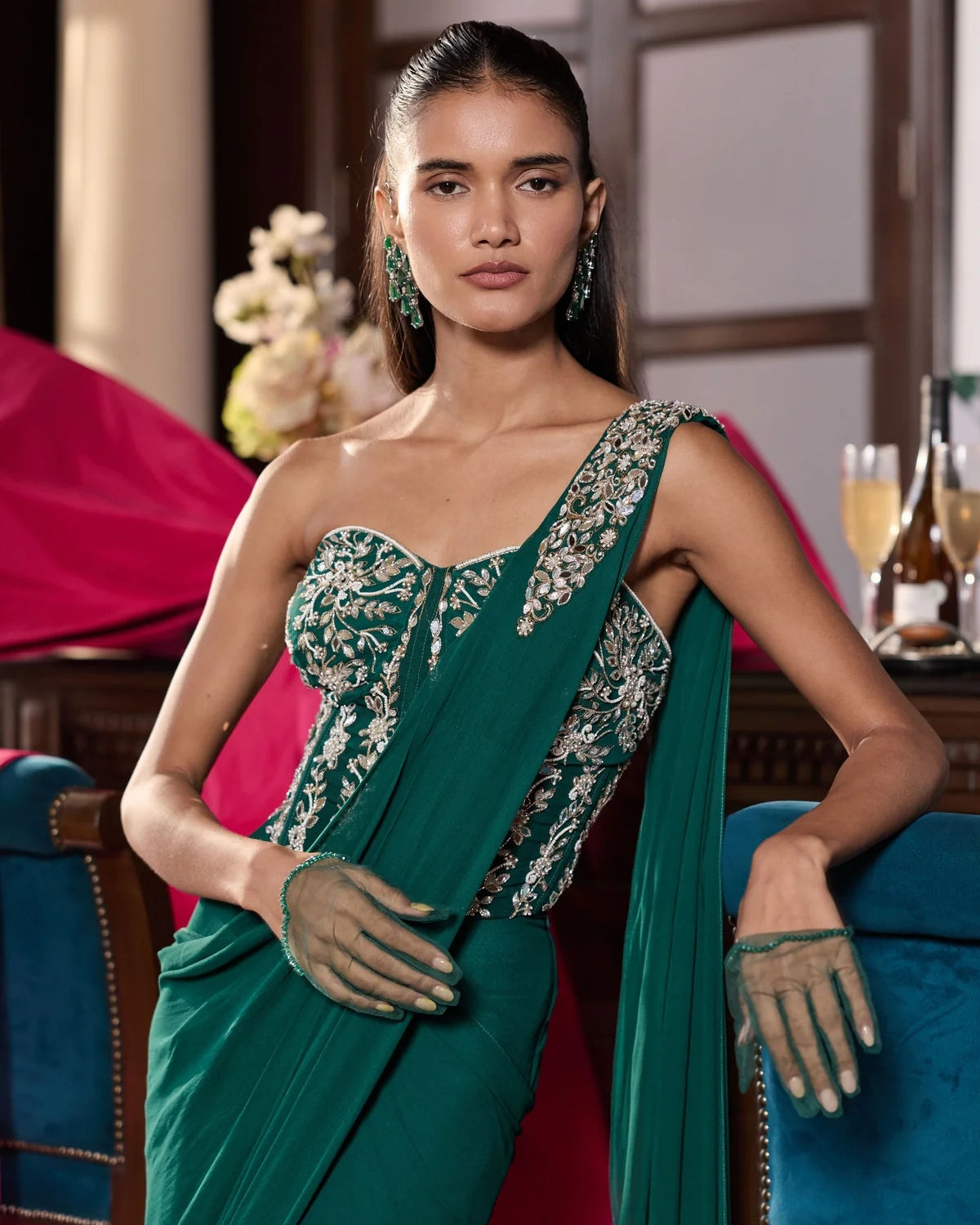 Bhumika Pre-Draped Sari Set