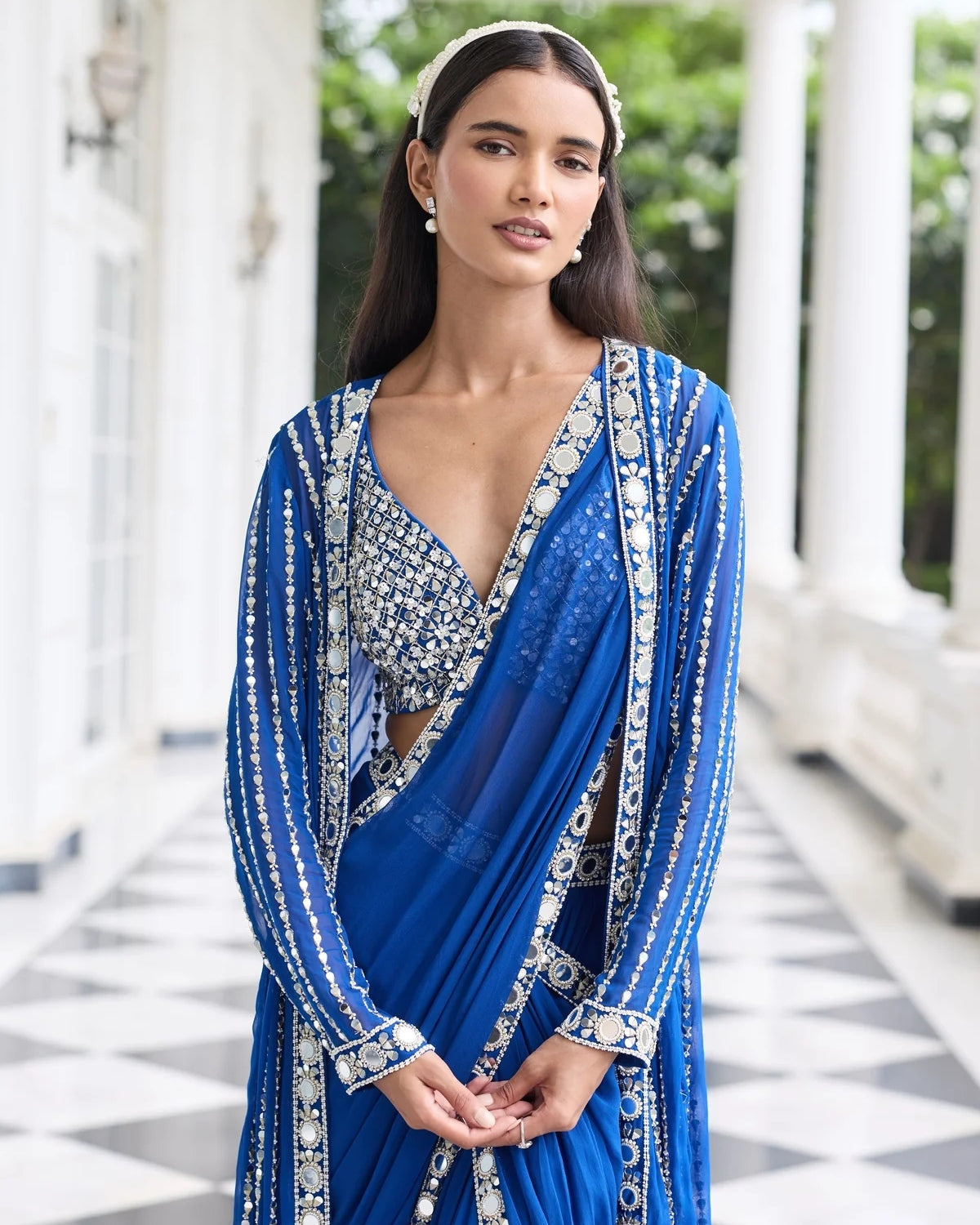 Alaya Pre-Draped Sari Set