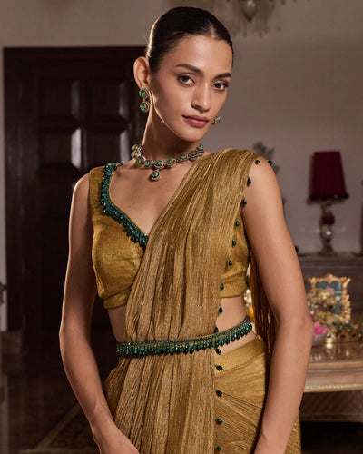 Shivani Pre-Draped Sari Set
