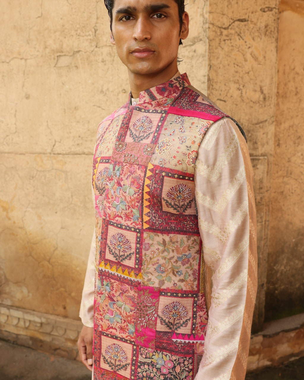 Pink Silk Bundi Set