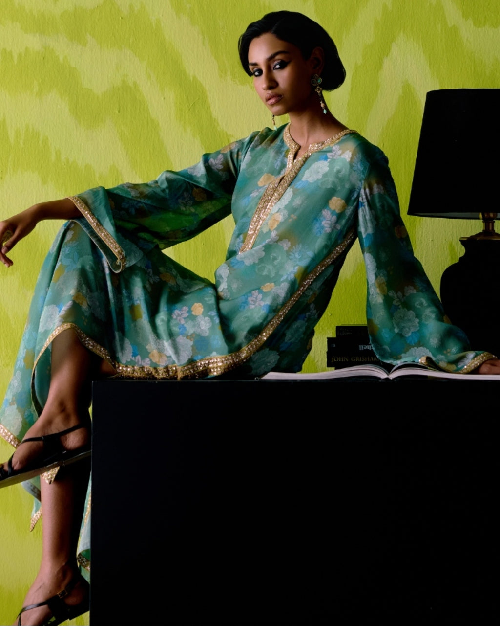 Green Apple Slit Dress