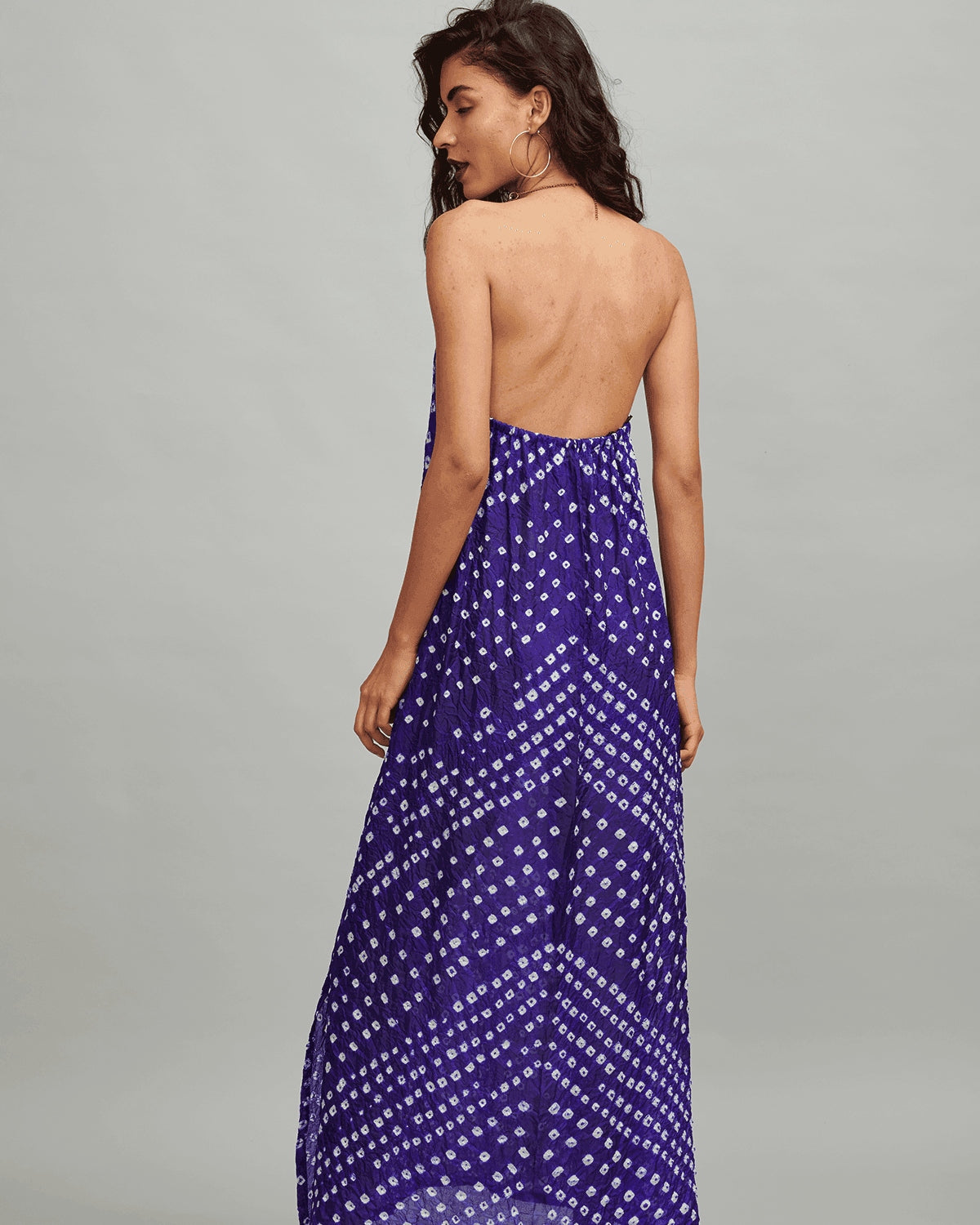 Choker Bandhani Maxi Dress