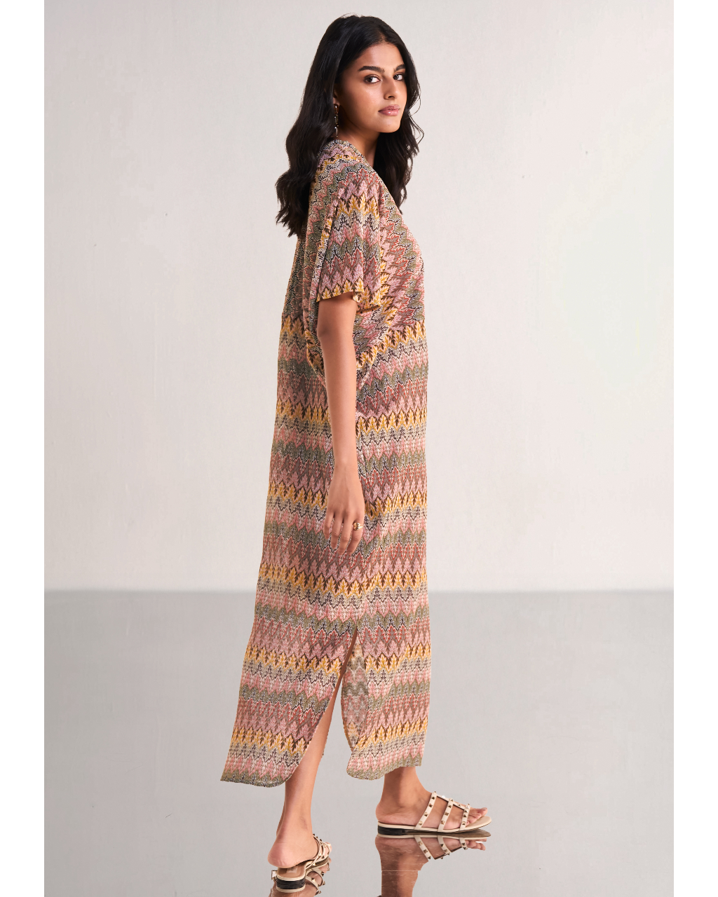Multicolour Crochet Knit Maxi