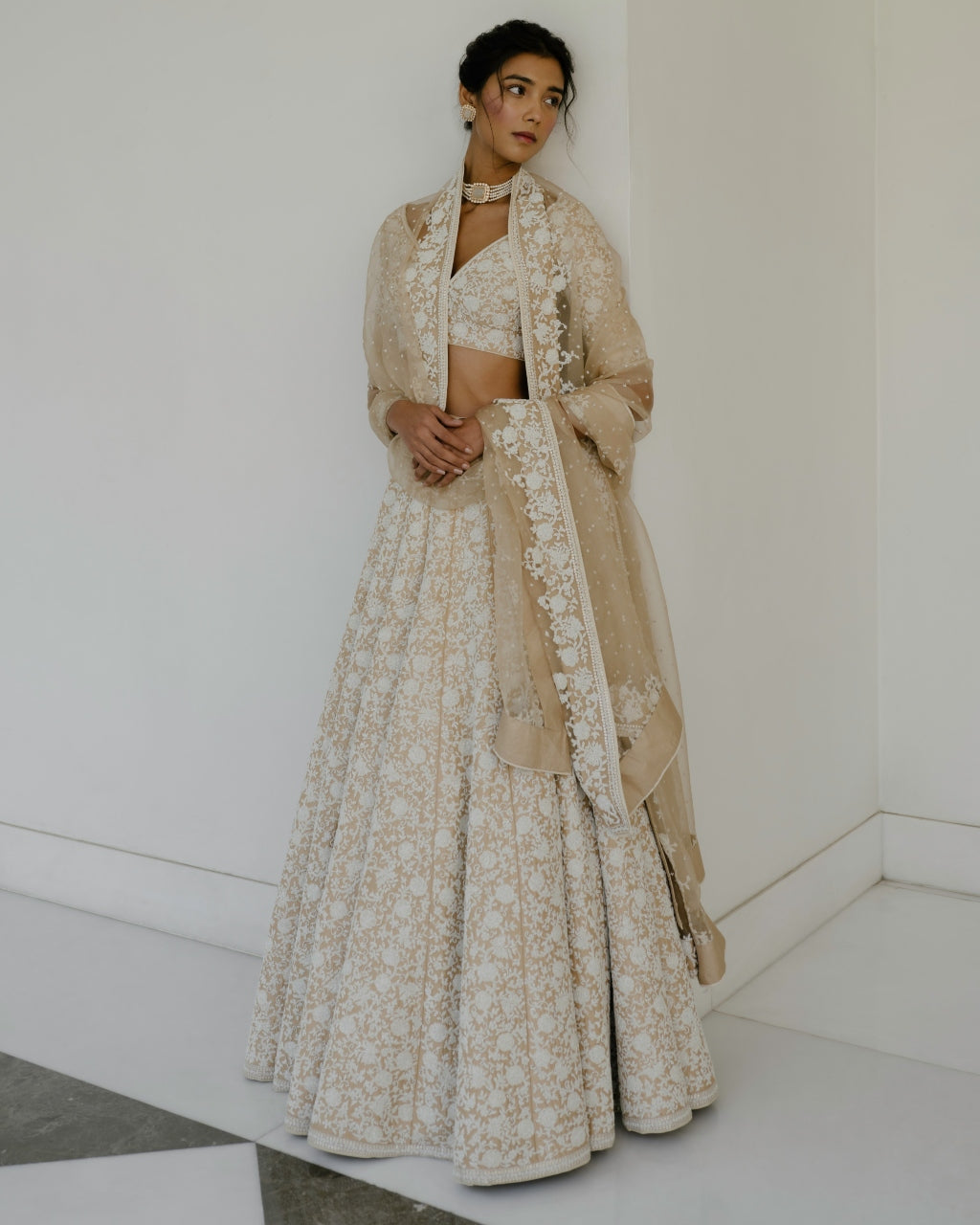 Pearl & Cutdana Lehenga