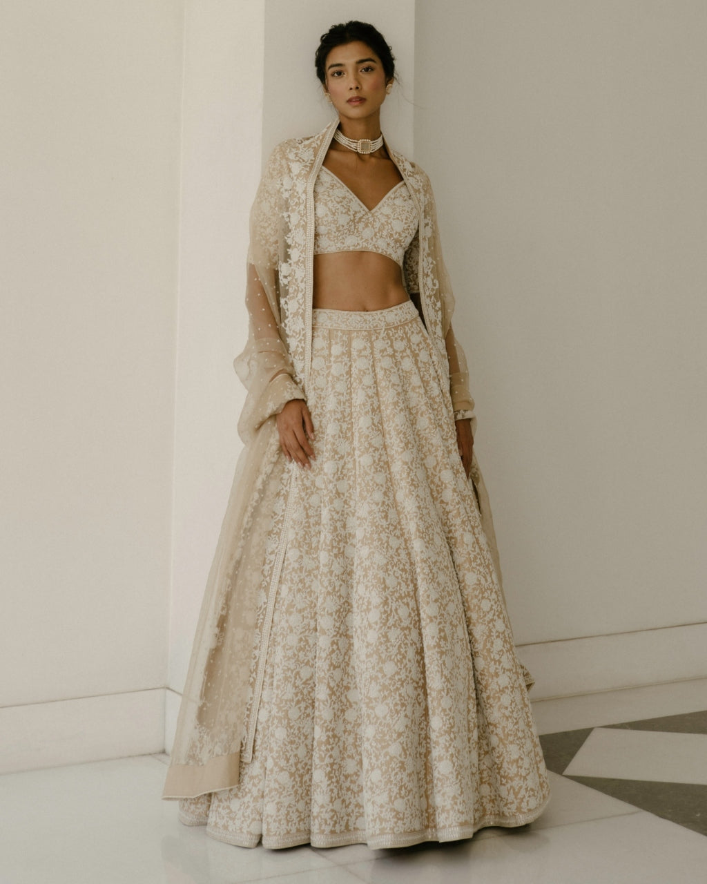 Pearl & Cutdana Lehenga