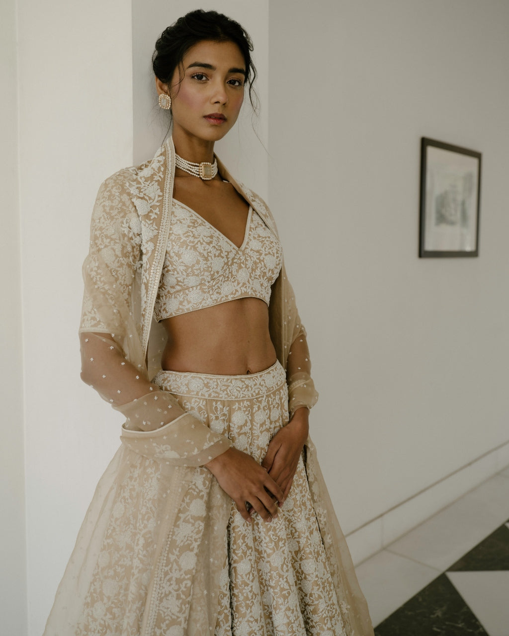 Pearl & Cutdana Lehenga