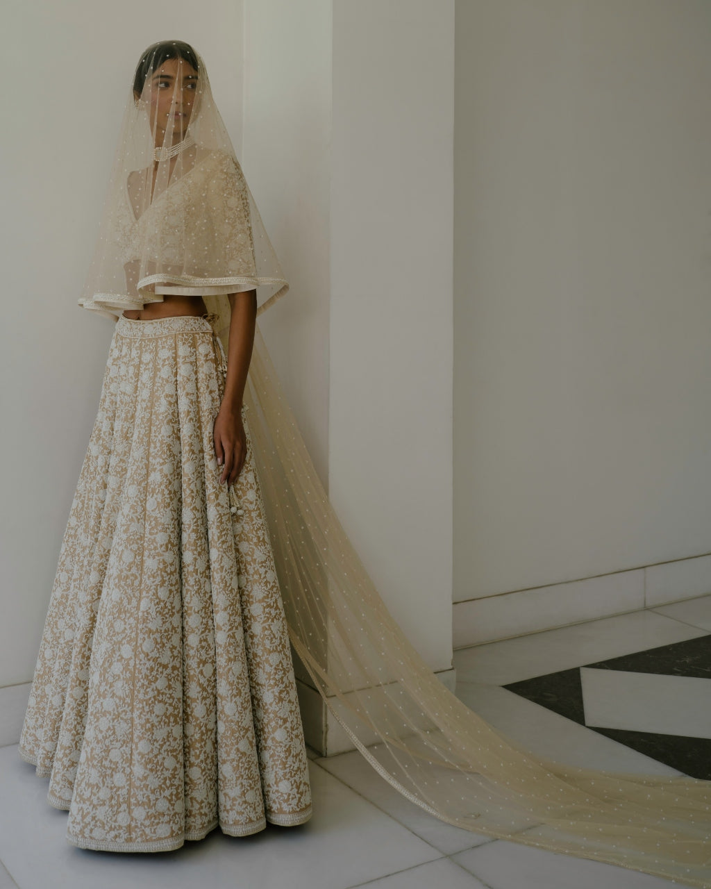 Pearl & Cutdana Lehenga