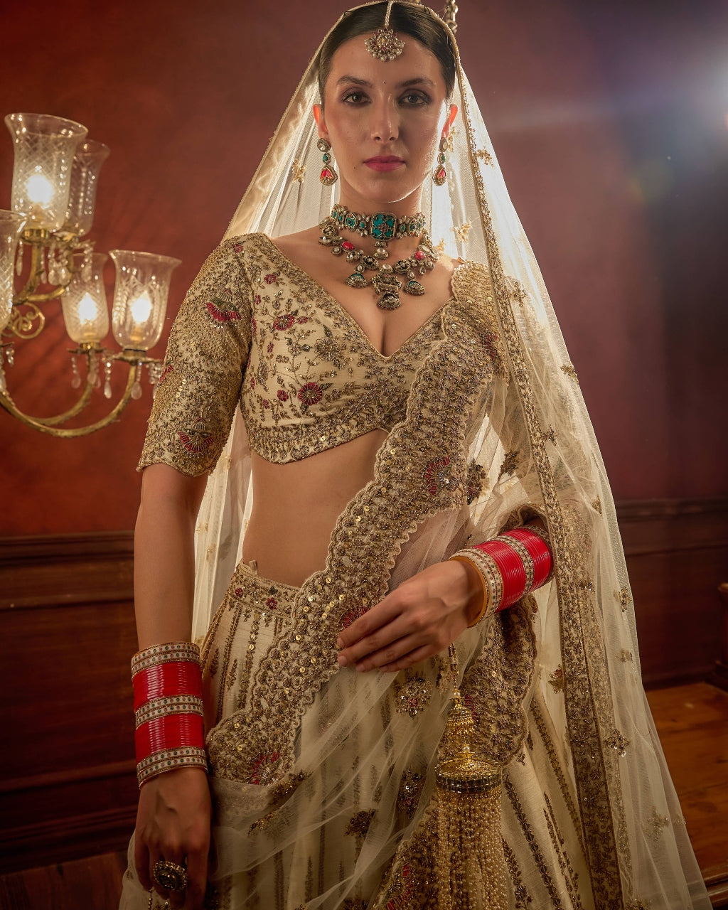 Ivory Aakruti Lehenga Set