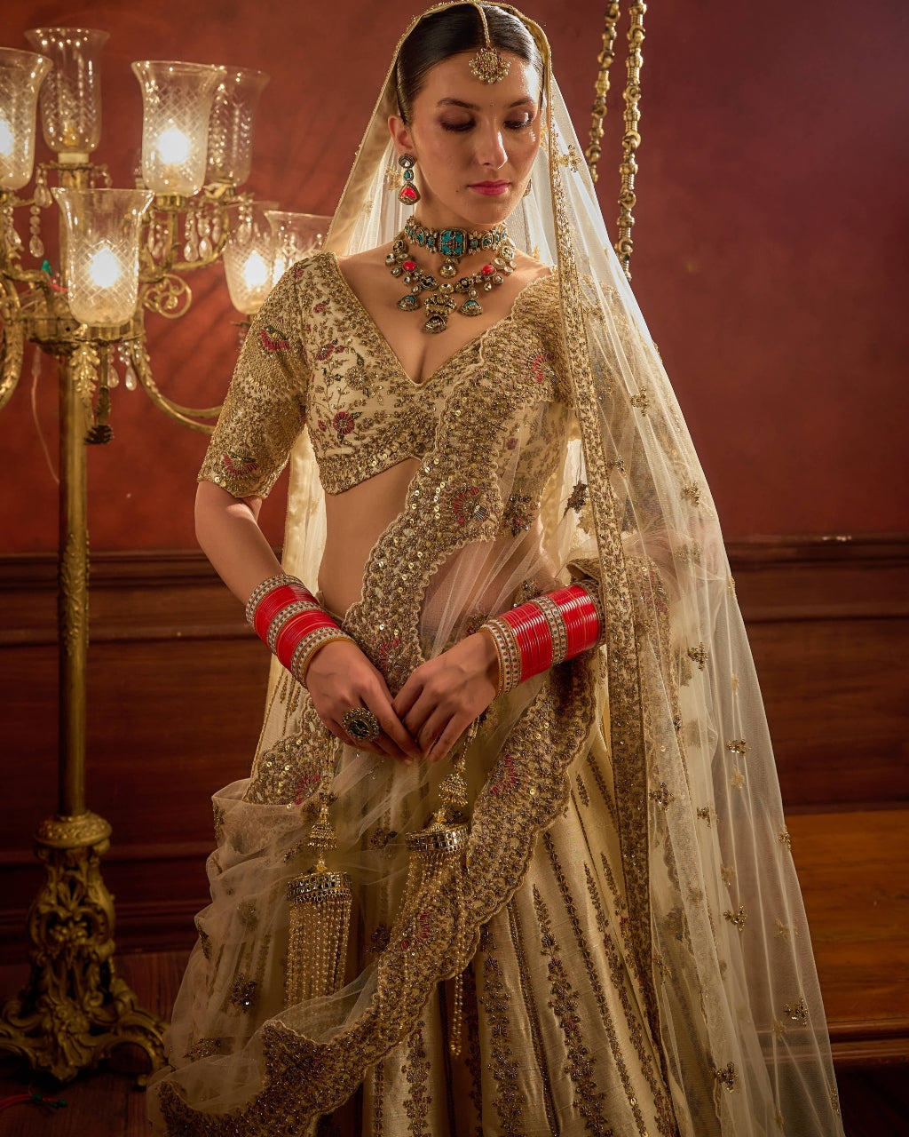 Ivory Aakruti Lehenga Set