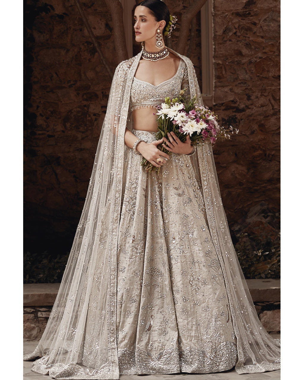 The Silver Needle Winged Glory Lehenga Set