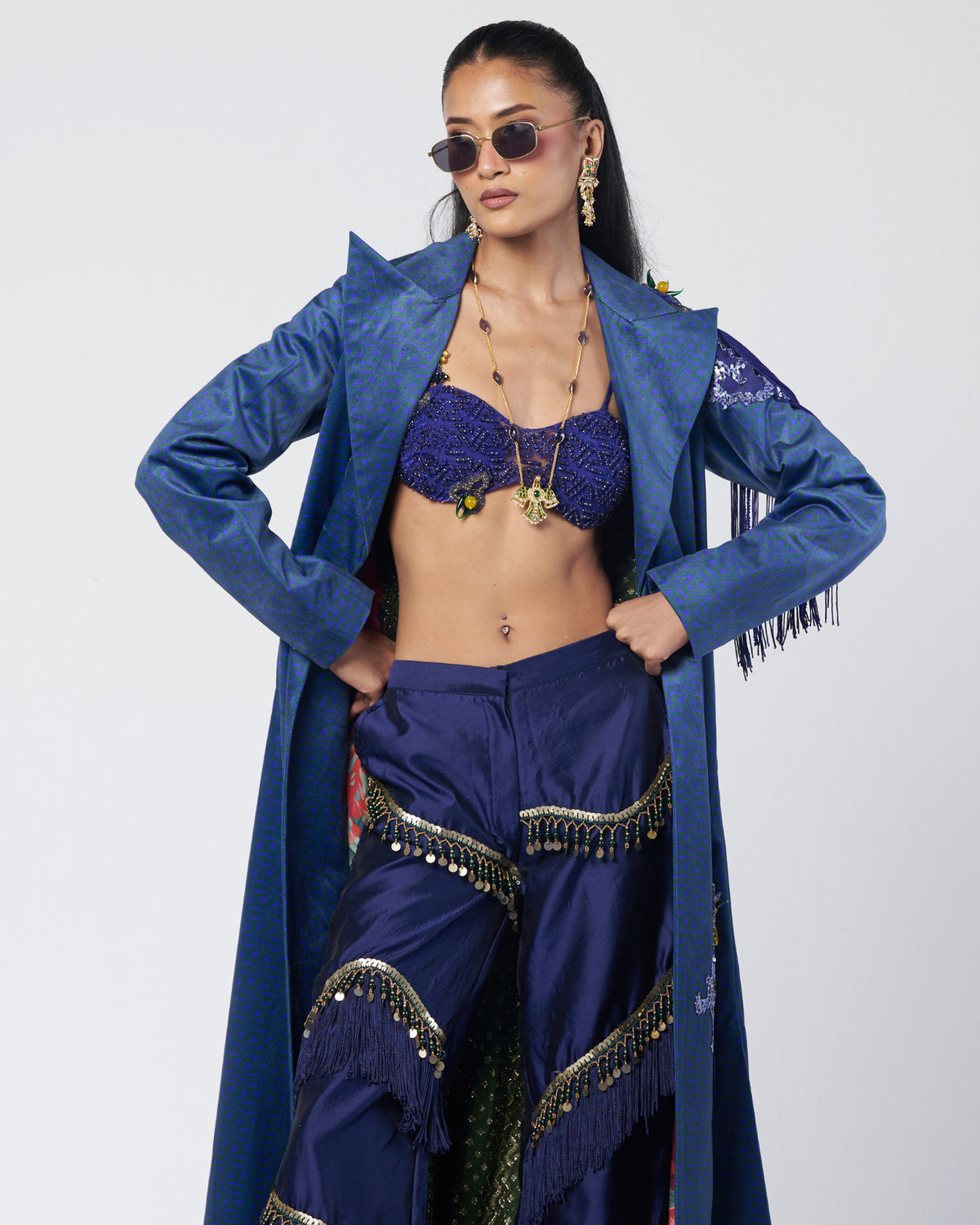 Rimjhim Trench Pant Set