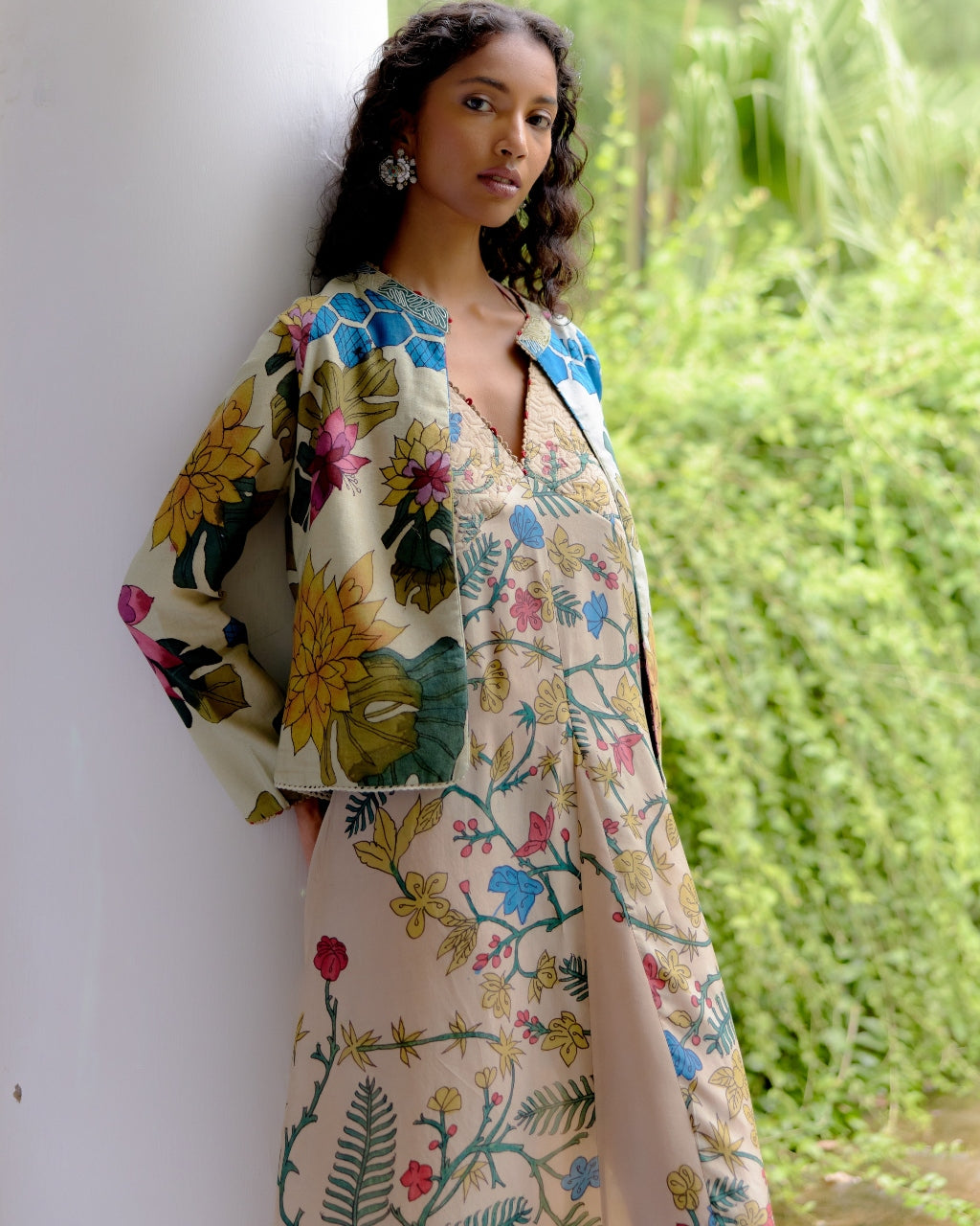 Ivory & Rose Floral Mosaic Jacket Dress Set