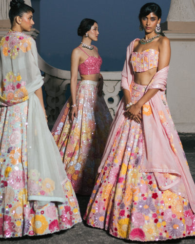 Pink Iris Lehenga Set