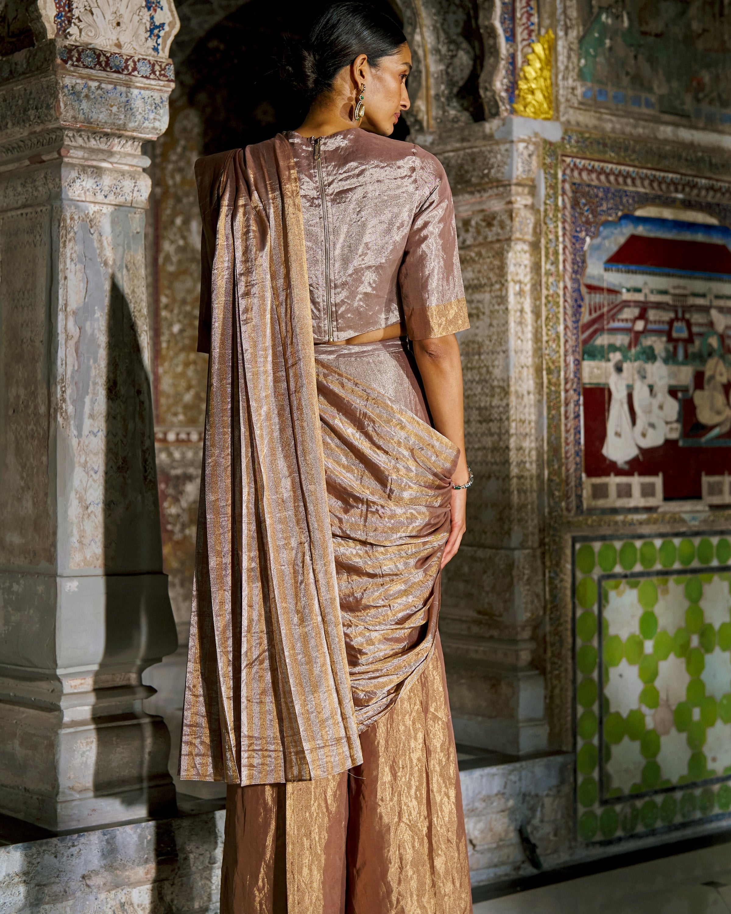 Benares Tissue Drape Pant Set