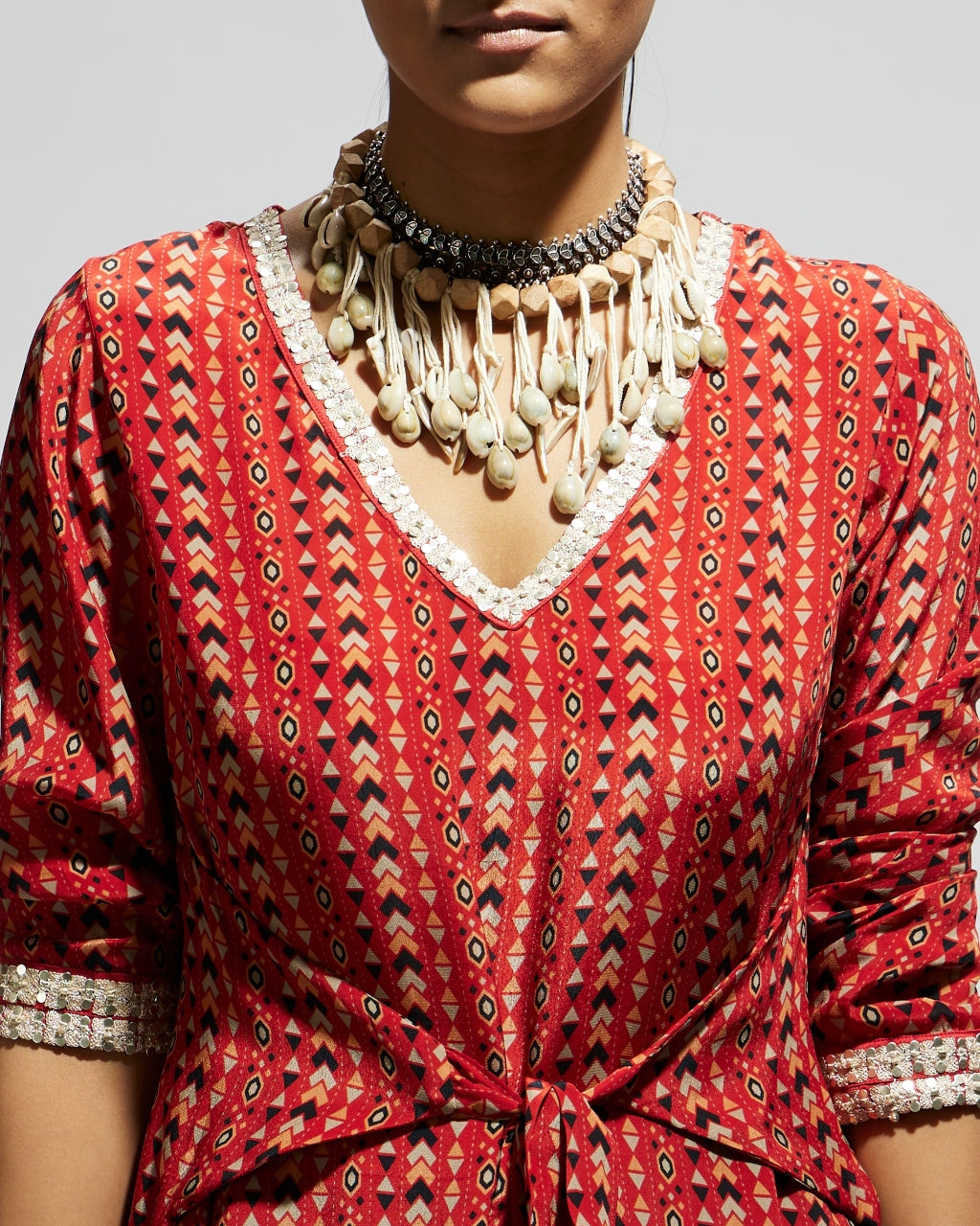 Orange Boho Print Tunic