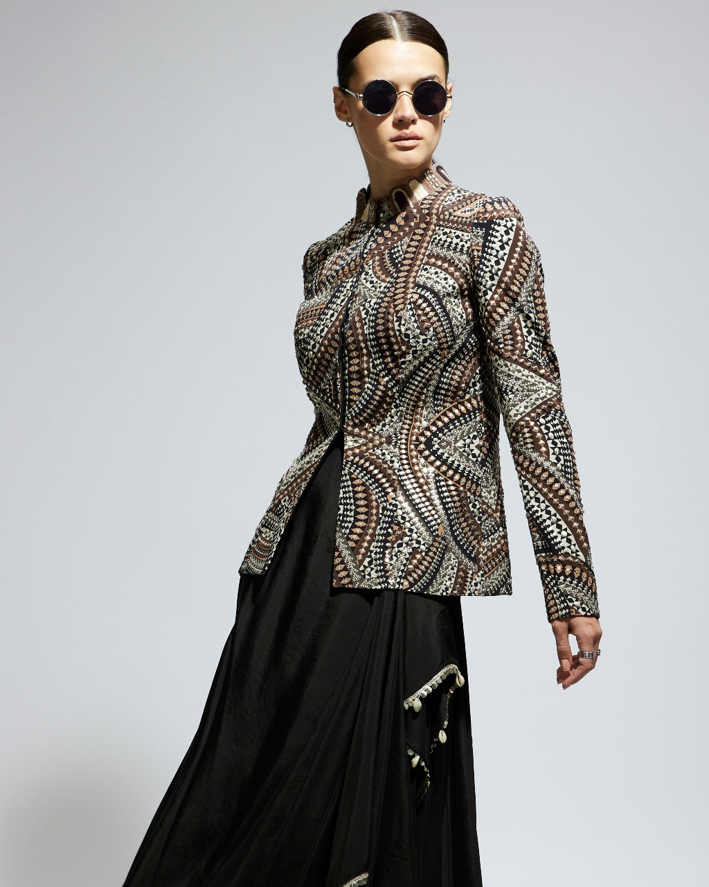 Zentangle Embellished Jacket Set