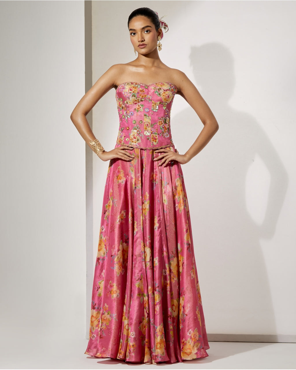 Rose Pink Corset & Skirt Set