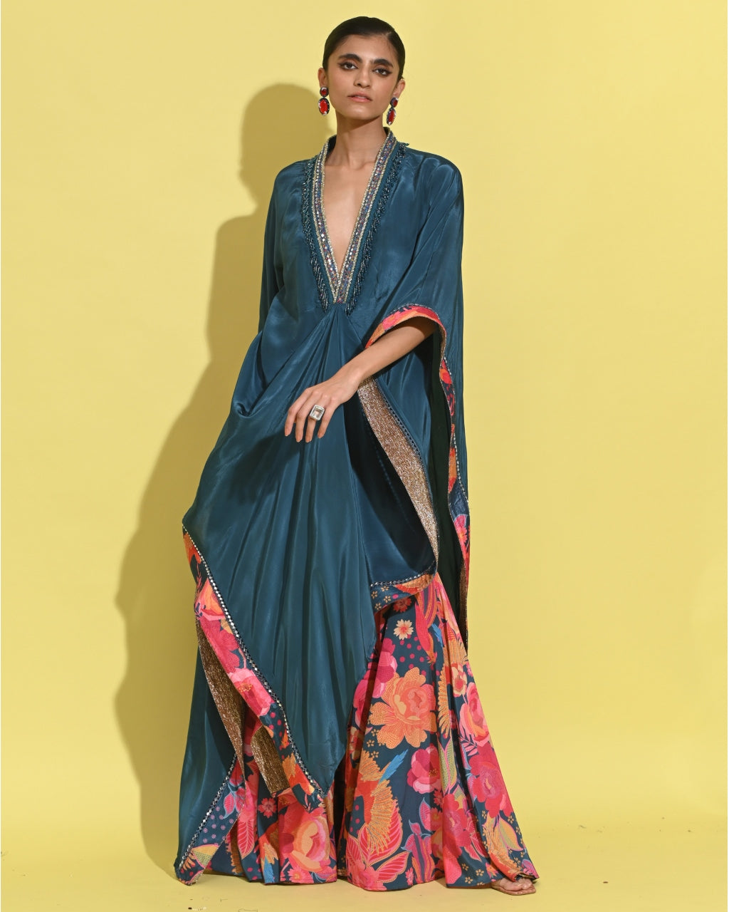 Teal Kaftan Set