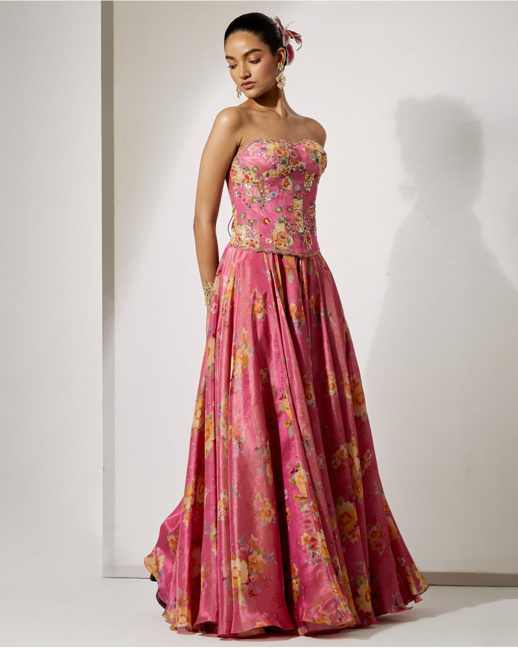 Rose Pink Corset & Skirt Set