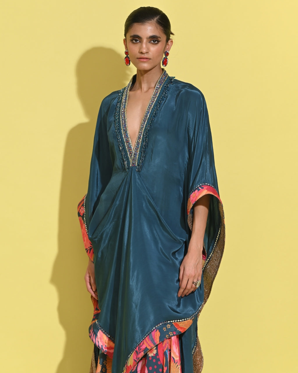 Teal Kaftan Set