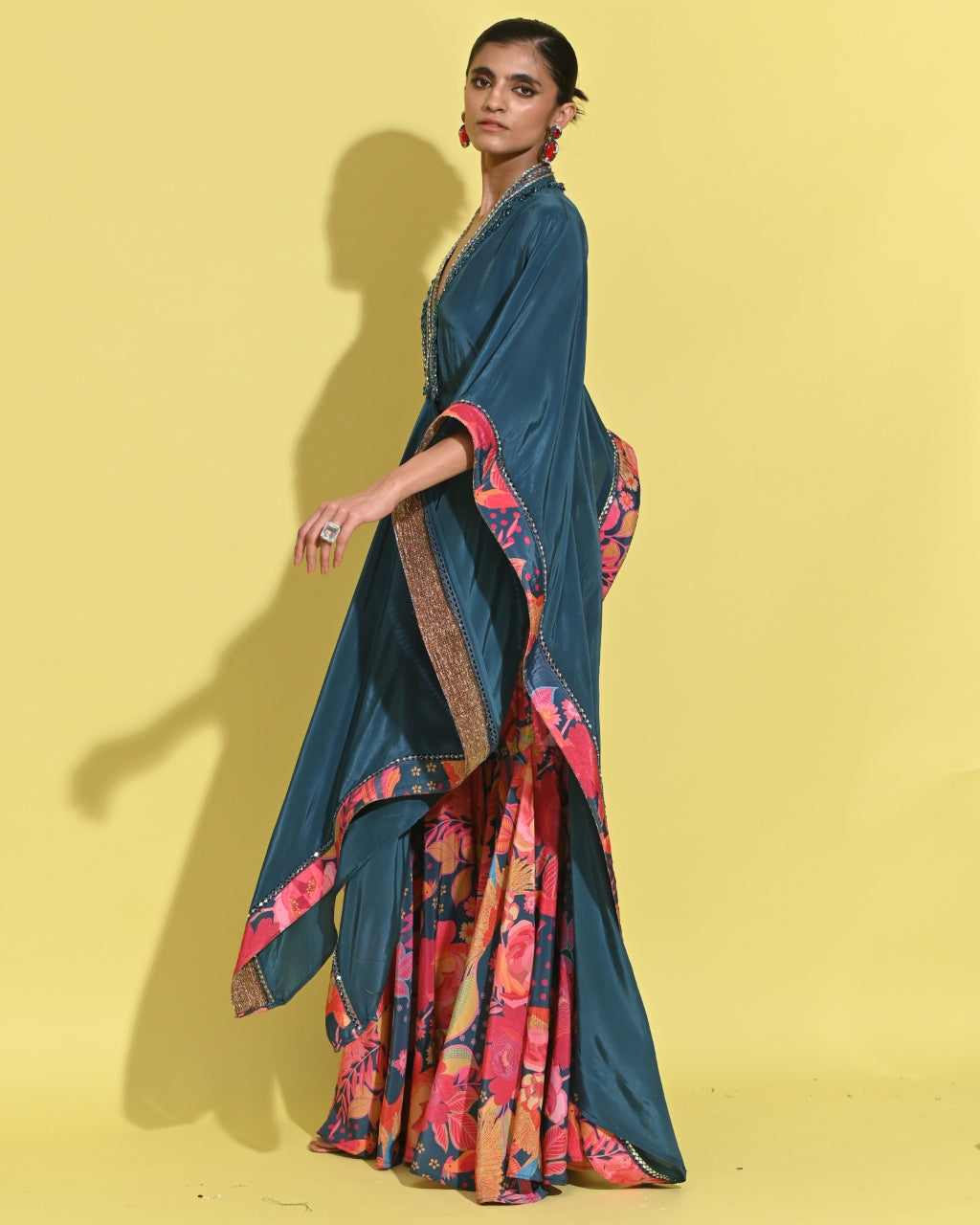 Teal Kaftan Set