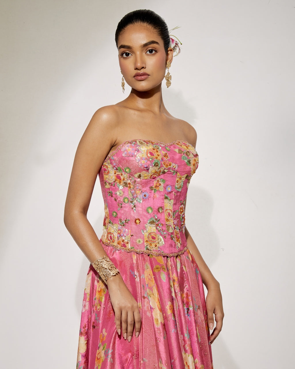 Rose Pink Corset & Skirt Set