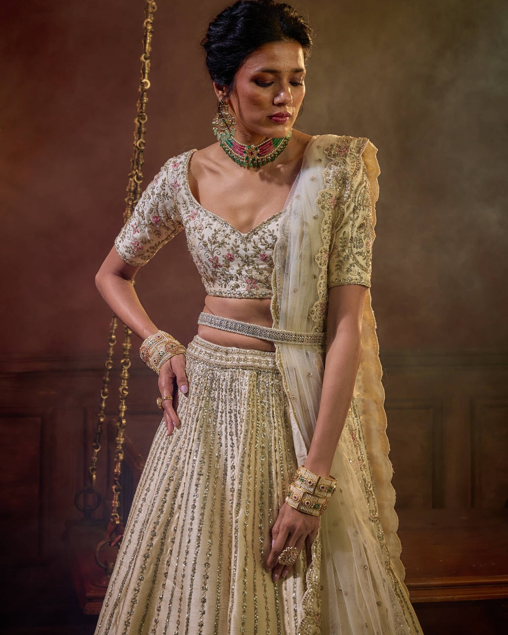 Ivory Shehnai Lehenga Set