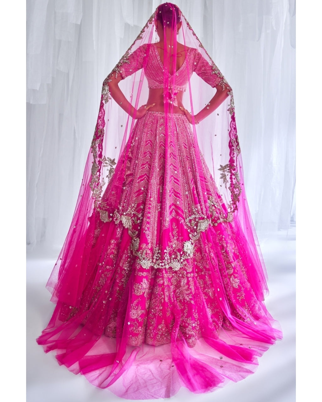 Buy Bridal Pink lehenga With Silk And Net dupatta Online for Party, Wedding  - KzariBuy – Kzari - The Design Studio