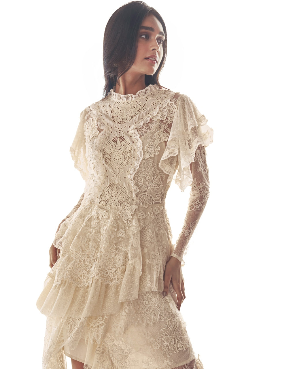 Cascading Lace Midi