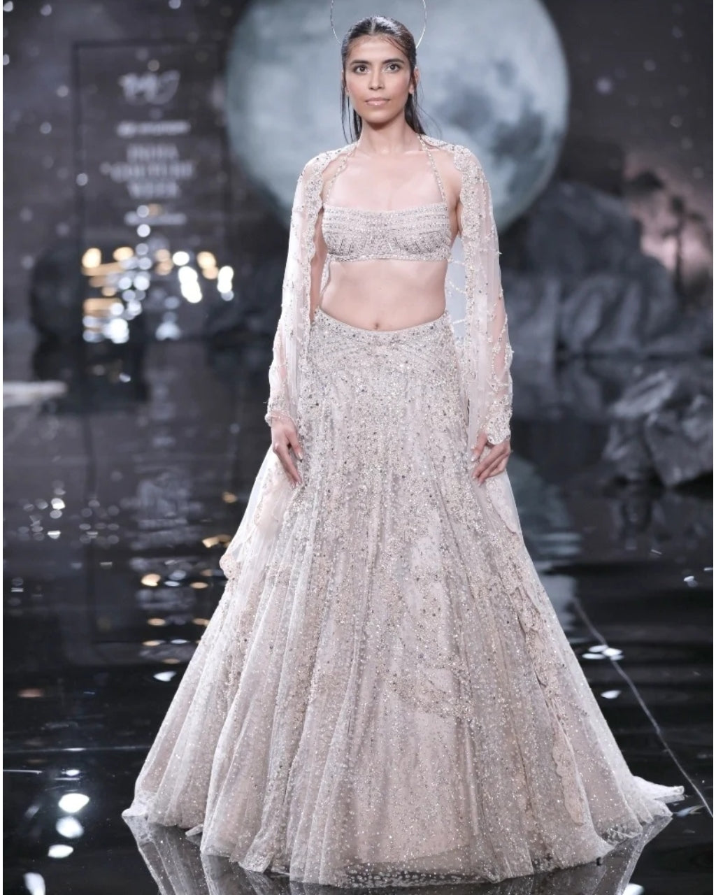 Ophelia Shimmer Tulle Bridal Lehenga Set