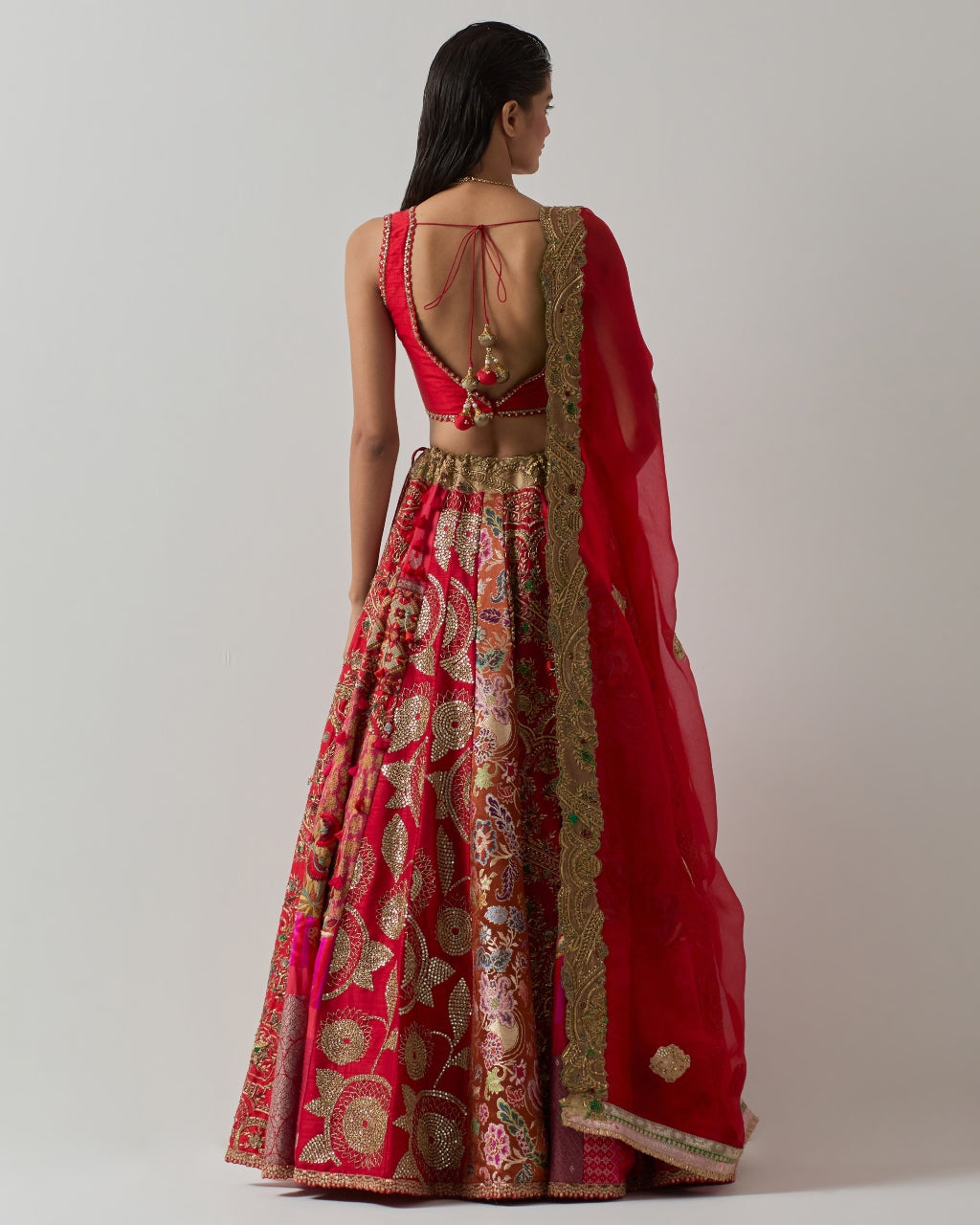 Red Zari Lehenga Set