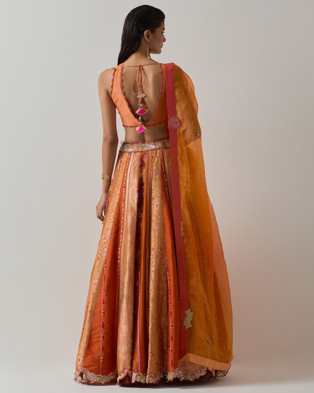 Burnt Orange Lehenga Set