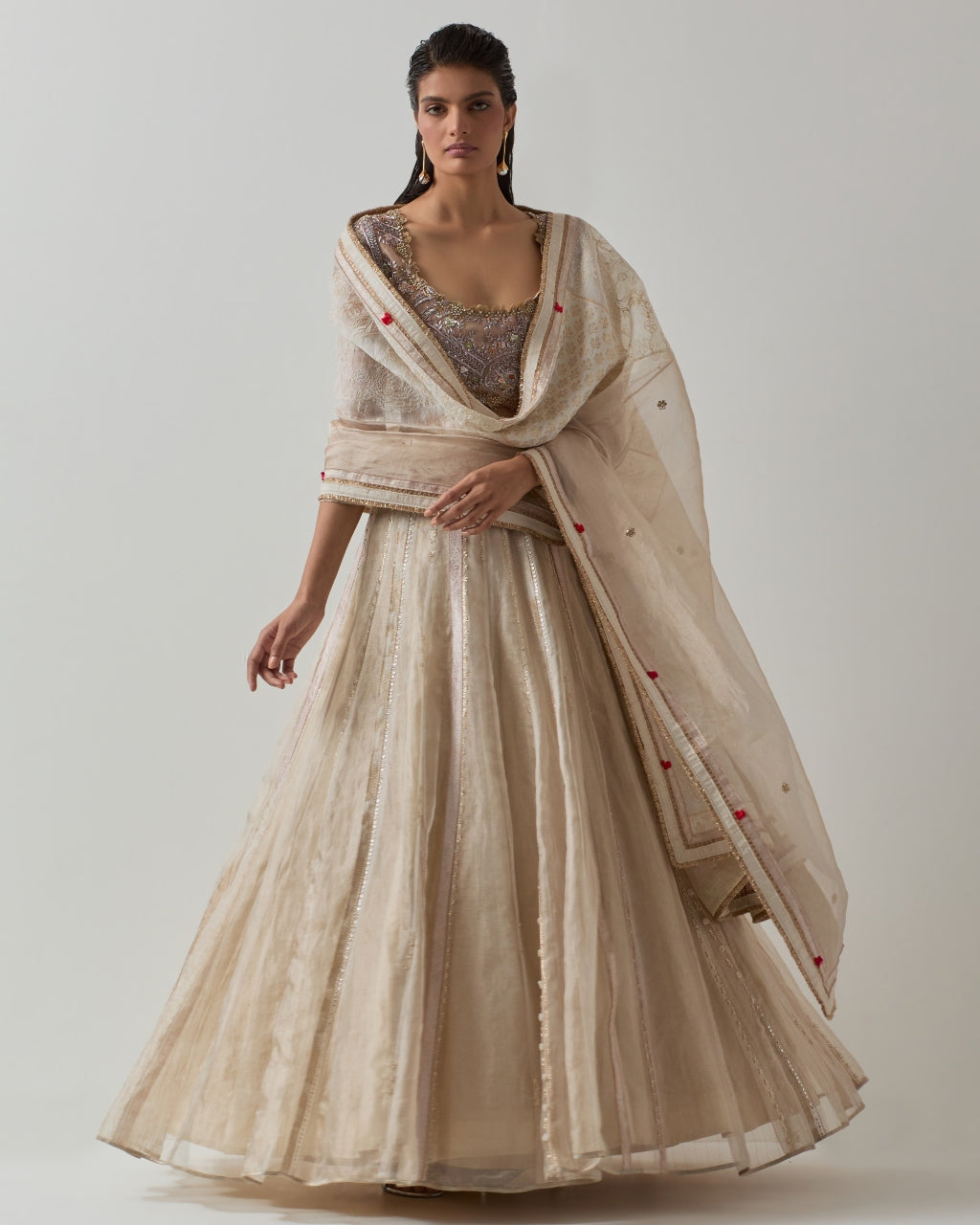 Ivory & Blush Lehenga Set