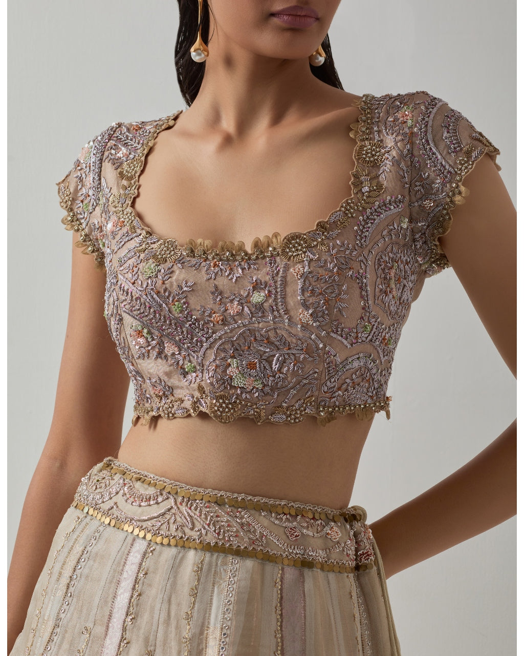 Ivory & Blush Lehenga Set