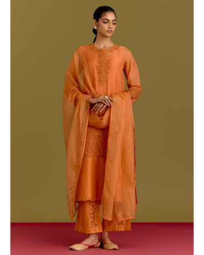 Orange Kurta Set