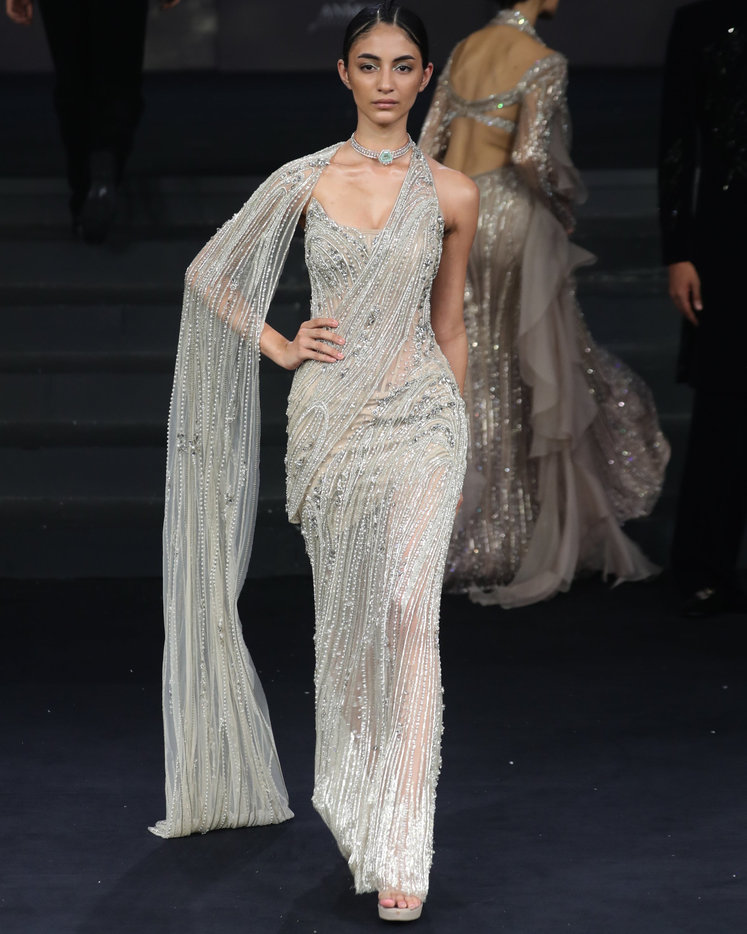 The Celestia Drape Sari Gown